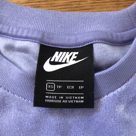 Cropped Terry Cloth Nike Sweatshirt XS - Picture 6 of 9